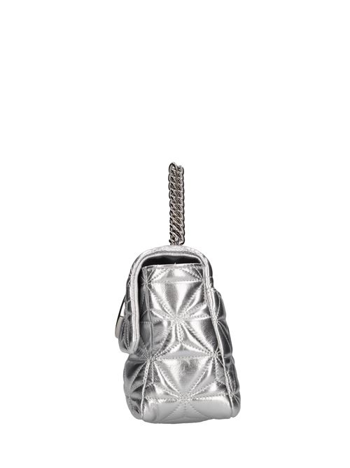 Borsa in pelle LA CARRIE | SHINY STEPHY MED.HAND BAG LAMINATEDARGENTO